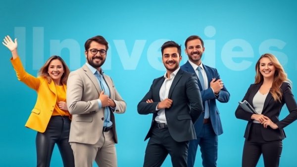 Confident professionals for 'Build Your Digital Profile for Commercial Real Estate' campaign.