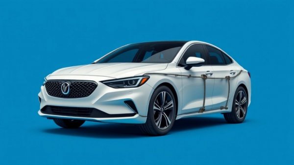 AI car listing scam concept with car trapped in bear trap.