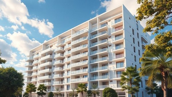 Modern condo building emphasizing condo inspection importance.