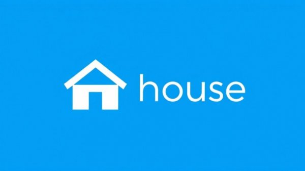 Minimalistic logo of HomeLight with house icon.