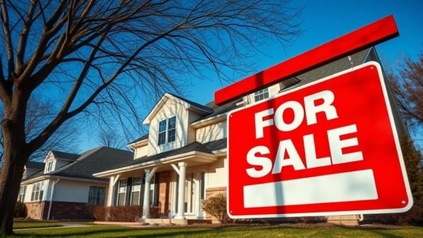 Suburban home with 'For Sale' sign in Canadian housing market recovery context.