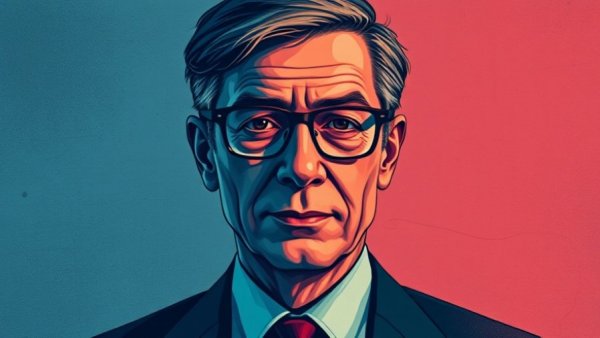 Abstract illustration of man for Fed Holds Rates Steady Housing Market topic.