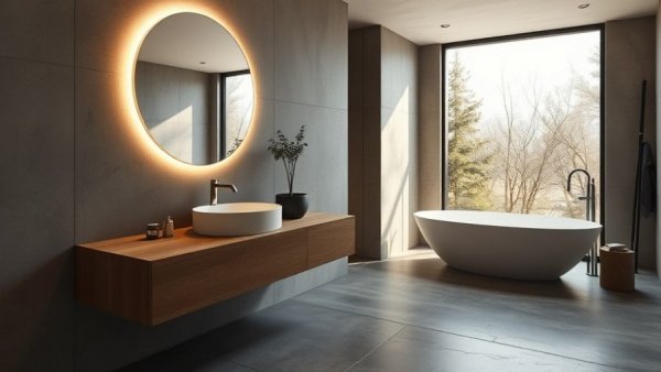 Modern floating vanity trends in sleek minimalist bathroom.