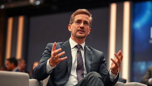 Business man discussing impact of Zillow vs Compass lawsuit during event