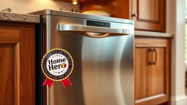 Bosch 500 Series Dishwasher Review: Award-winning stainless steel dishwasher in a wooden kitchen.