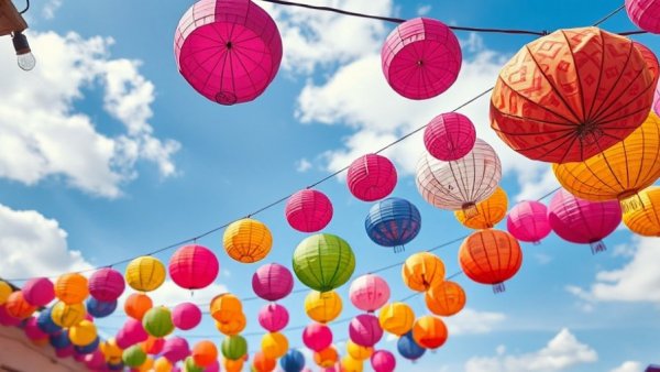 Colorful papel picado decorations for EPICUTIS ANZ launch.
