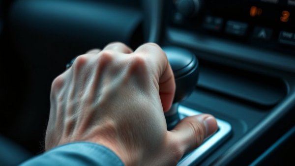 Hand on gear shift, symbolizing marketing shifts in commercial real estate.