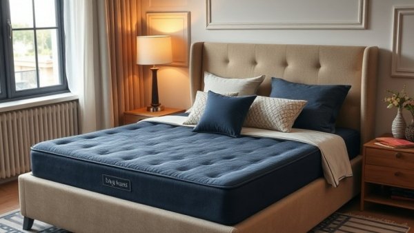 Inviting bedroom scene featuring Brooklyn Bedding mattress for Presidents Day sale.