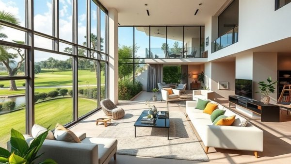 Modern two-bedroom condo in PGA National, open spaces, elegant design.