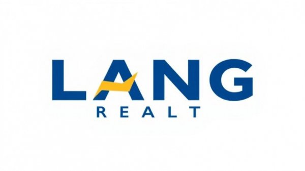 Lang Realty logo in blue and gold, 155 E Boca Raton 1014.