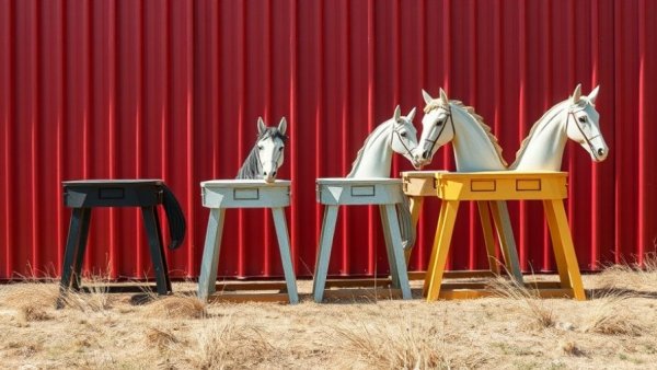 Lineup of the best sawhorses of 2026 in a construction setting.