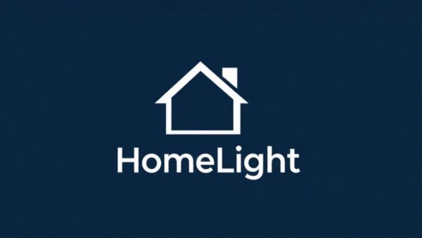 HomeLight logo on dark background.