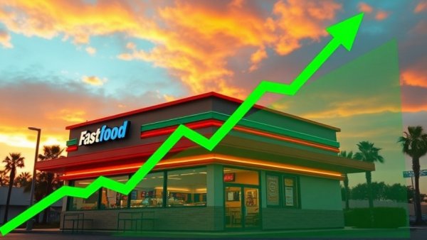 Increase property value without spending money depicted by growth chart at vibrant restaurant.