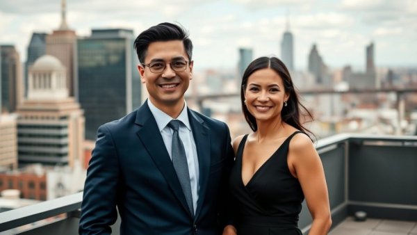 Professionals discussing CGT discount impact on rental supply, urban rooftop setting.