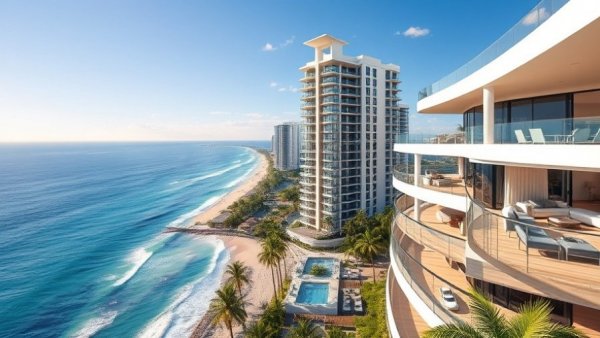 Oceanside commercial property for lease with stunning ocean views, modern interiors, and lush landscapes.