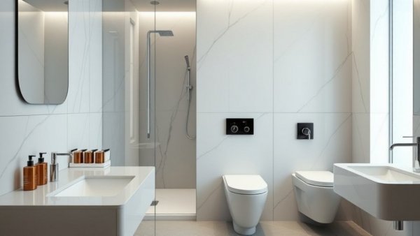 Elegant toilet products in a modern bathroom, best toilet products America.