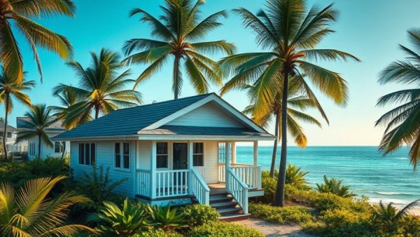 Charming coastal bungalow on an island showcasing trends in coastal property living.