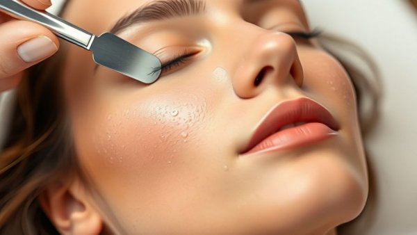 Woman receiving chemical peel in Nashville TN spa, relaxing.