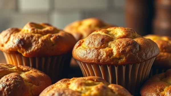Golden, crusty cottage cheese muffins with browned tops.