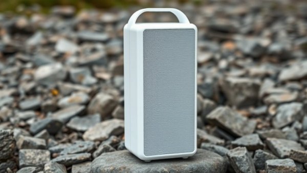 Portable Turtlebox Ranger speaker review on rocky ground.