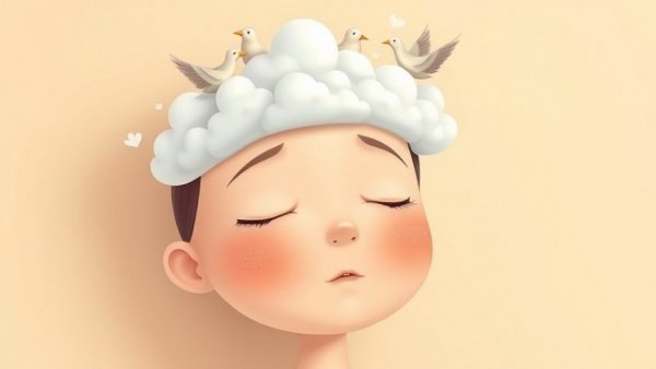 Serene illustration conveying lessons from anxiety.