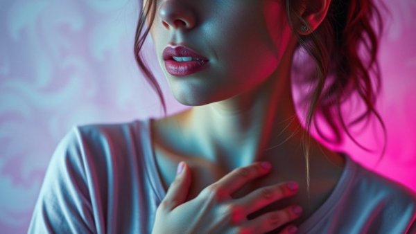 Impact of suppressed emotions on health; woman in emotional struggle.