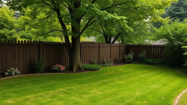 TruGreen Lawn Care Experience - Shaded backyard with patchy grass