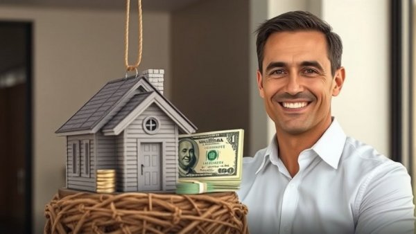 Perfection Trap in Real Estate concept with businessman and money trap.