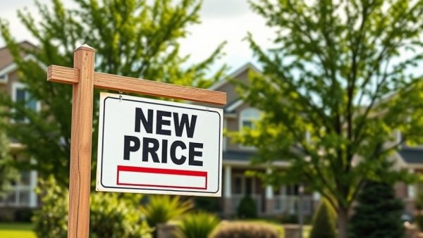 Canada real estate market trends depicted through a new price sign.