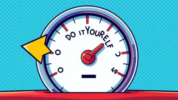 Gauge illustration for smelly shower drain solutions with DIY and SOS levels.