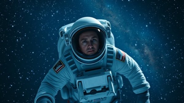 Astronaut in space symbolizing space medicine innovation