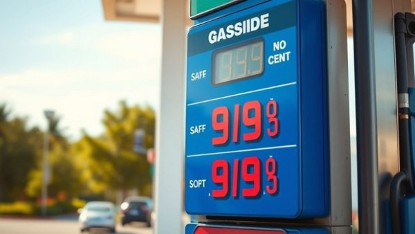 Gas station price board highlighting 9/10 of a cent pricing.