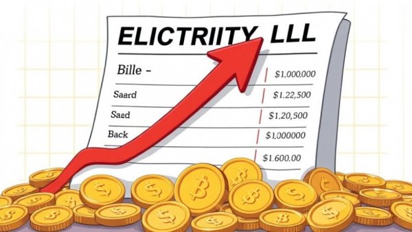 Illustration highlighting the impact of rising gas prices on electricity bills.