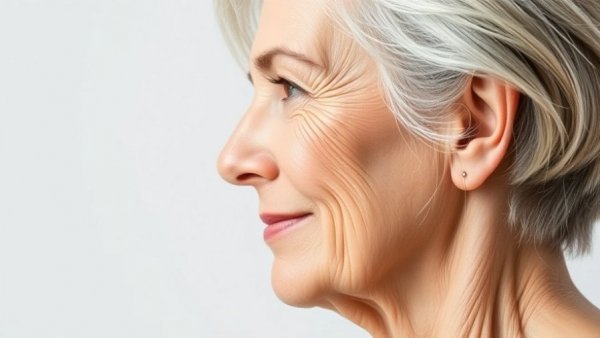 Non-surgical skin tightening before and after comparison photo.