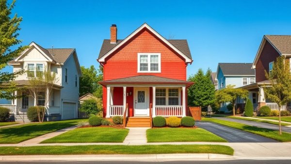 Charming suburban home conveying concept of real estate agent fees and closing costs.