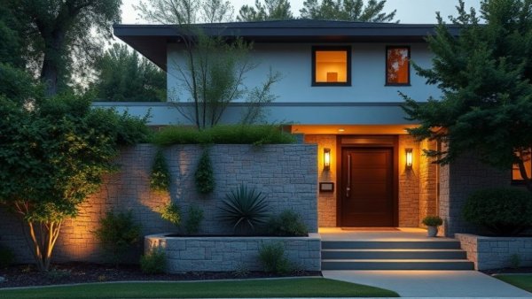 Restored Mid-Century Estate with Ocean Views, evening tranquility.