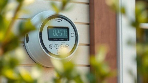 Smart meter on wall illustrating energy cost impact