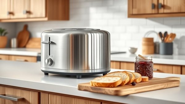 Modern kitchen scene with appliances to unplug before vacation