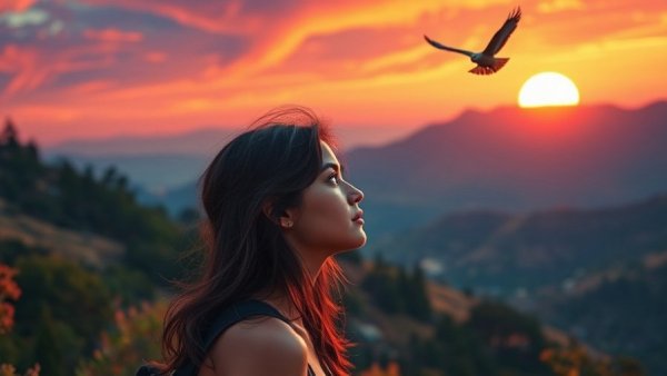 Cult of People Freedom embracing nature under a colorful sunset