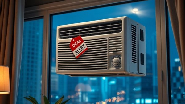 Home Depot Air Conditioner Deals, window AC with deal alert.