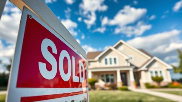 Close-up of sold sign, homeownership over weddings in Canada focus.