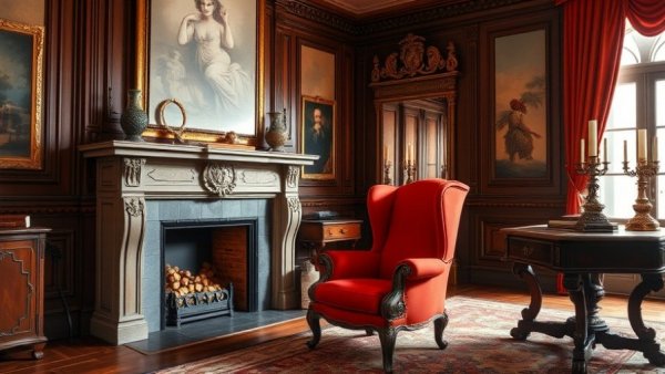 1 Colville Terrace Notting Hill interior with classic fireplace.