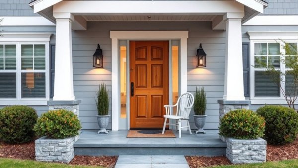 Charming home entrance showing value before selling with decor.
