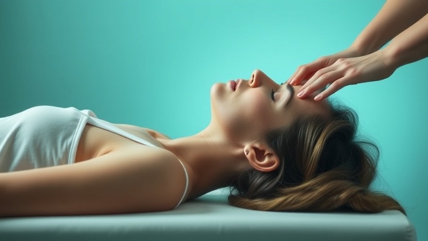 Serene chiropractic session for back pain relief in soothing colors.