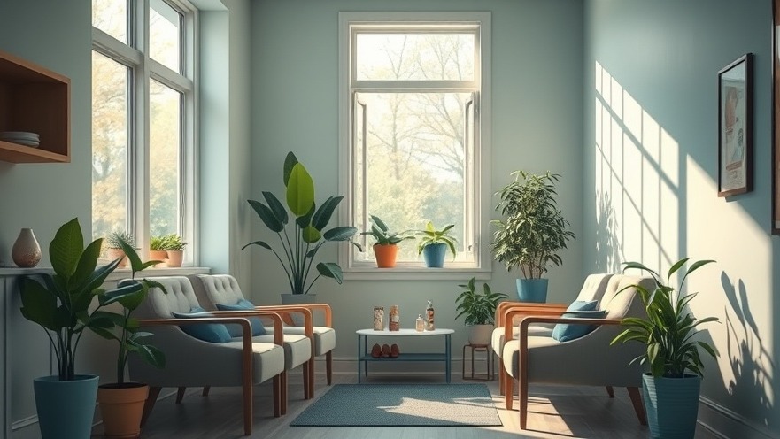 Serene healthcare space for Chronic Pain Relief with calming decor.