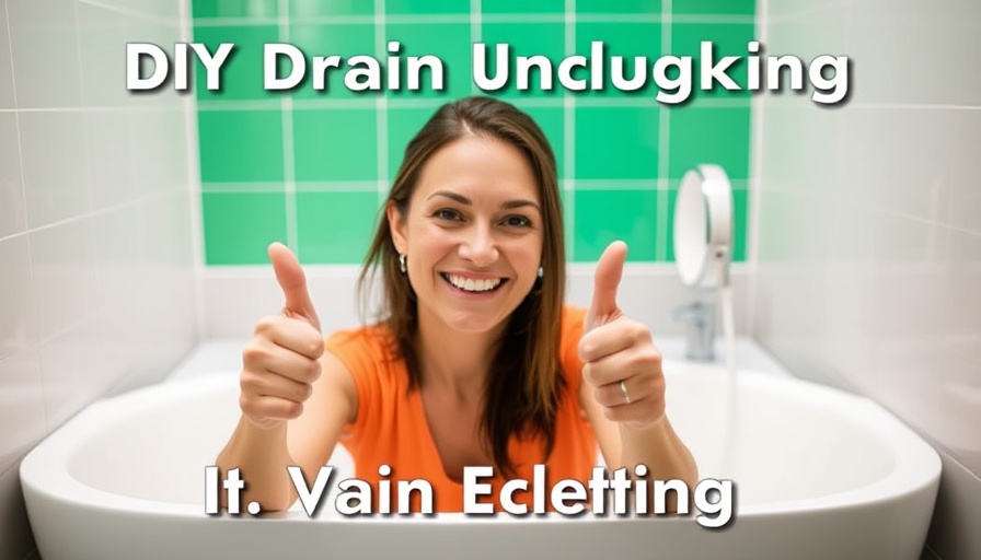 Smiling woman endorsing DIY methods to unclog a bathtub drain.