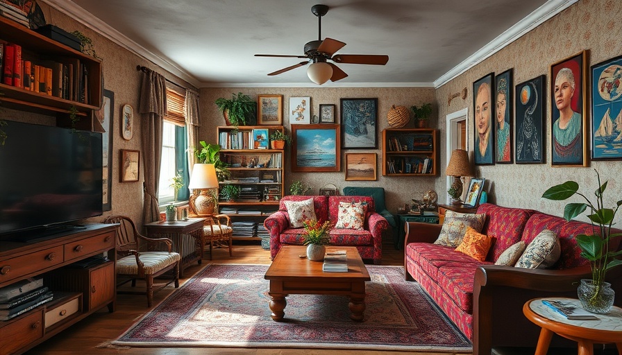 Eclectic living room showcasing budget-friendly DIY decor ideas with colorful textiles and wooden elements.