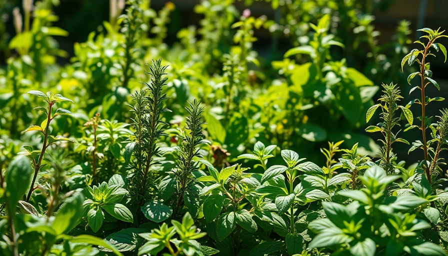 Lush organic herb garden thriving, showcasing how to start your own organic herb garden.