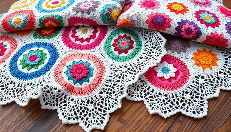 Colorful crochet edging patterns on vibrant blankets