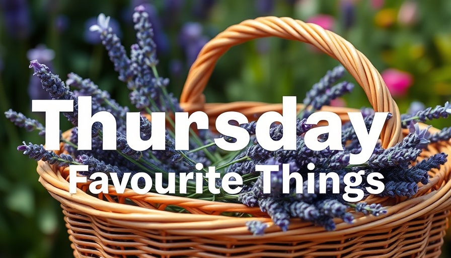 Summery ideas for home and garden with lavender in wicker basket.